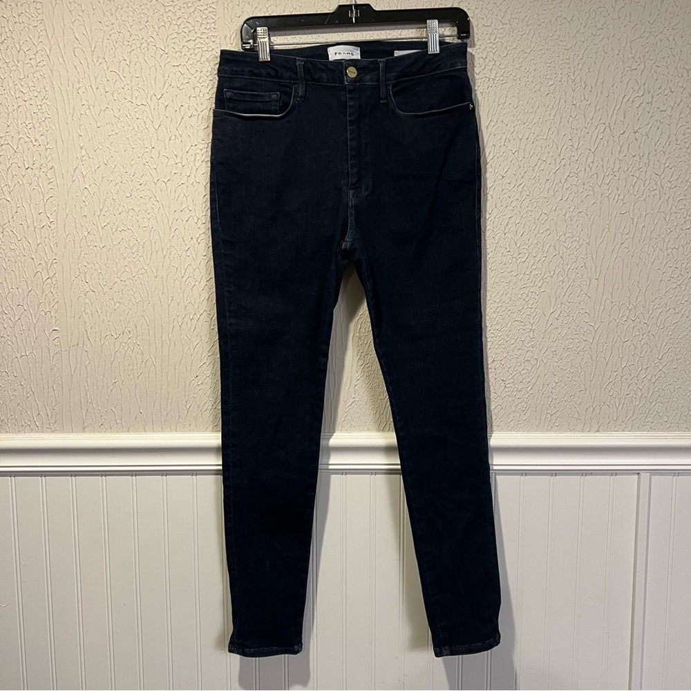 Frame Denim Le One Skinny Keller Dark Blue Ankle length Jeans size 29 - Picture 5 of 16